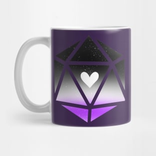 Asexual Angel Heart Dice Mug